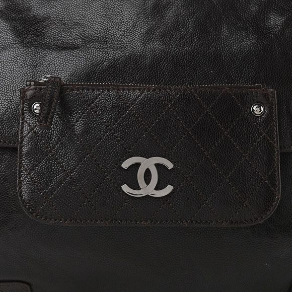 Caviar Pocket In The City Tote Dark Brown - Picture 6 of 9